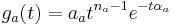 g_a(t) = a_at^{n_a-1}e^{-t\alpha_a}
