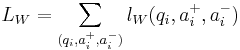 L_W = \sum_{(q_i, a_i^+, a_i^-)} l_W(q_i, a_i^+, a_i^-)